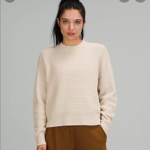 Lululemon Texture Play Crew Sweater Size XS/S Light Ivory